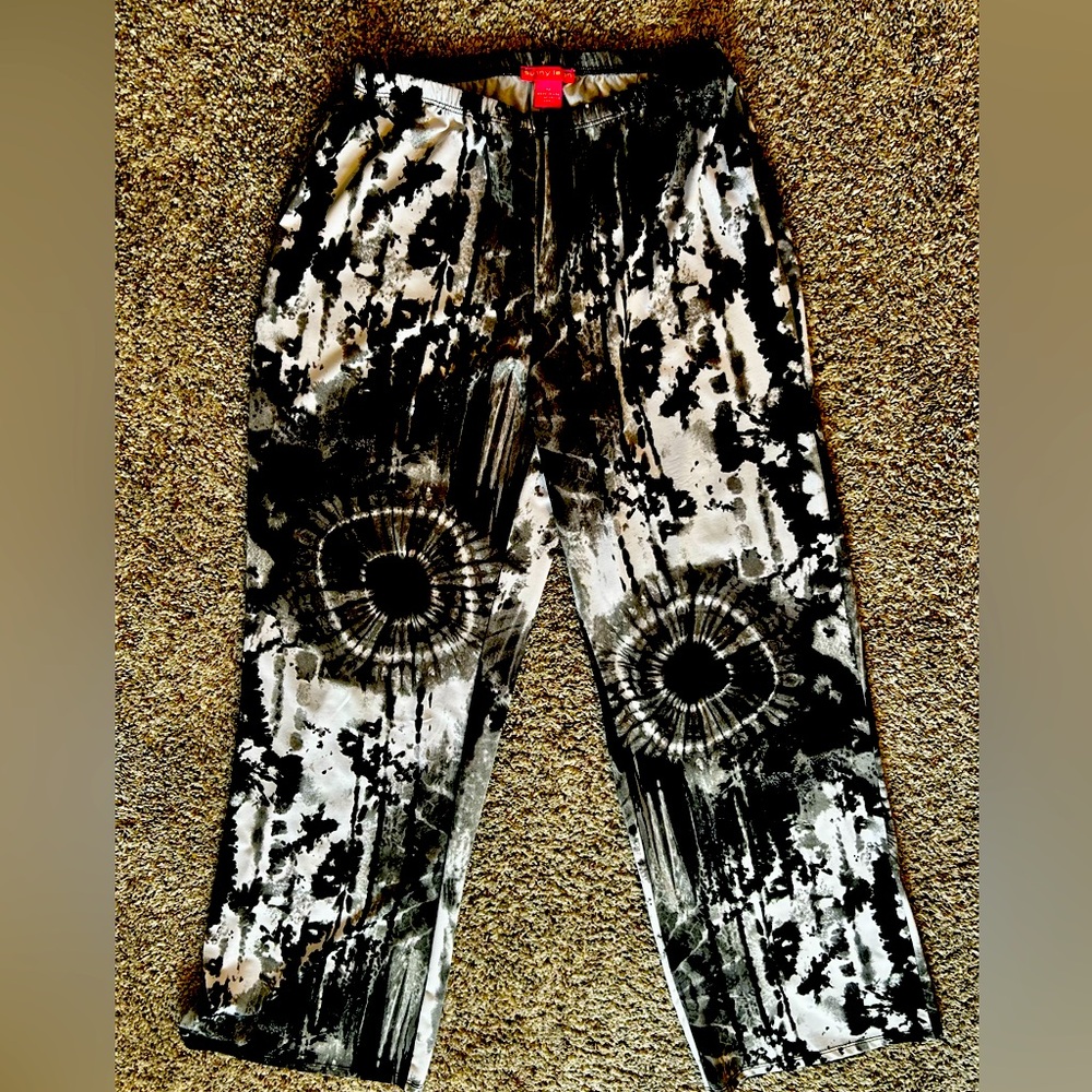 Sunny Leigh Artistic Black and White Wide Leg Pants